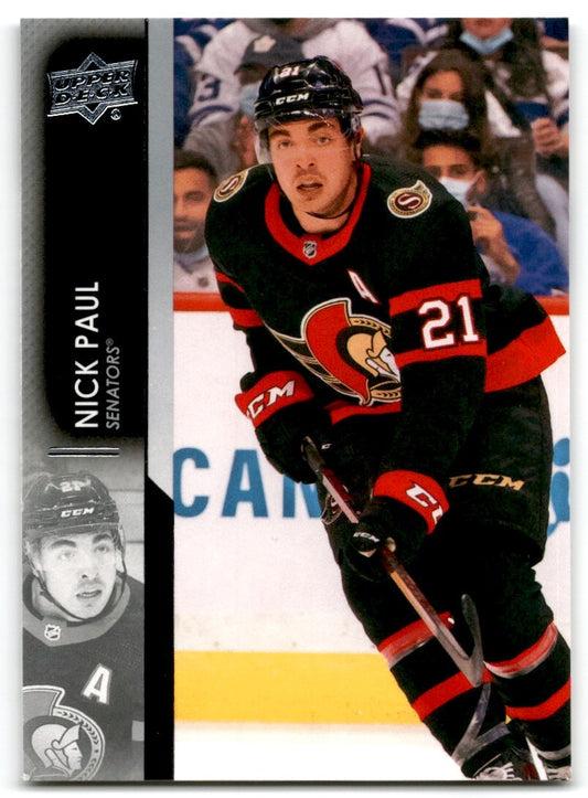 2021-22 Upper Deck Nick Paul Ottawa Senators #377