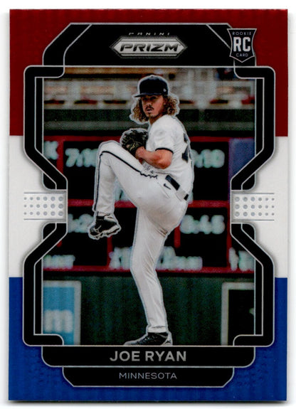 2022 Panini Prizm Red/White/Blue Joe Ryan Rookie Minnesota Twins #81