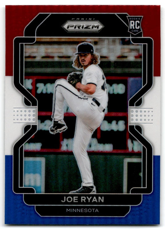 2022 Panini Prizm Red/White/Blue Joe Ryan Rookie Minnesota Twins #81