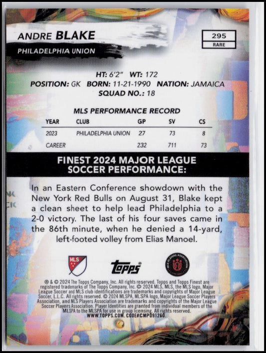 2024 Finest MLS #295 Andre Blake