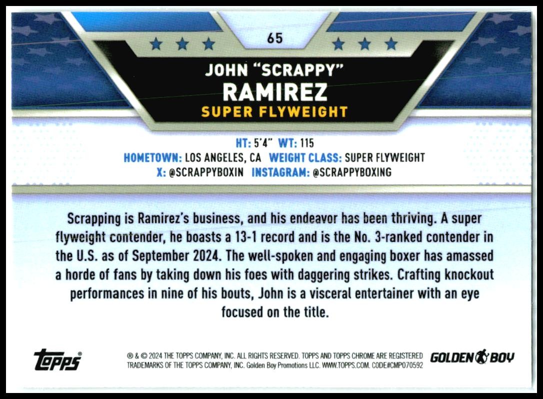 2024 Topps Chrome Boxing #65 John "Scrappy" Ramirez
