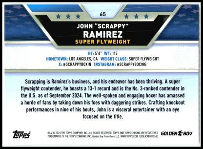 2024 Topps Chrome Boxing #65 John "Scrappy" Ramirez