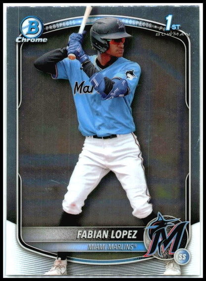 2025 Bowman Chrome Prospects #BCP-19 Fabian Lopez Miami Marlins