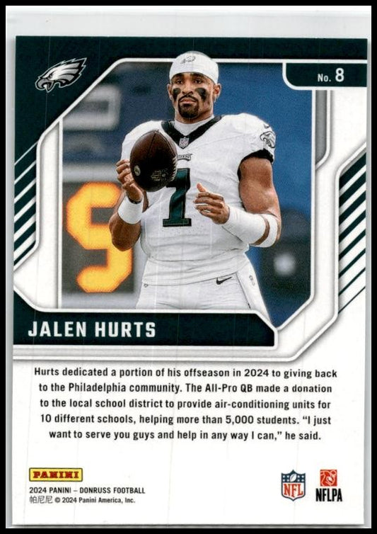2024 Donruss The Elite Series #8 Jalen Hurts Philadelphia Eagles