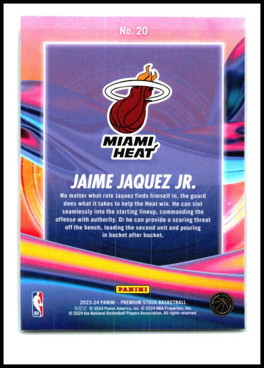 2023-24 Hoops Premium Stock Anti Gravity #20 Jaime Jaquez Jr. Miami Heat