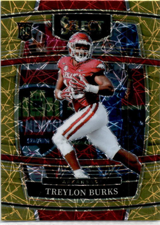 2022  Select Draft Picks Gold Lazer Prizm #6 Treylon Burks Tennessee / Razorback
