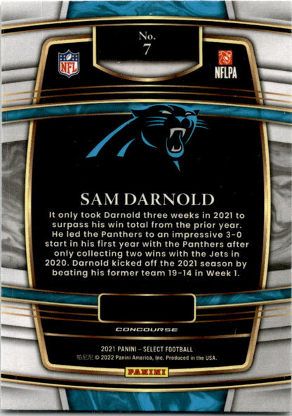2021 Panini Select #7 Sam Darnold SF 49ers