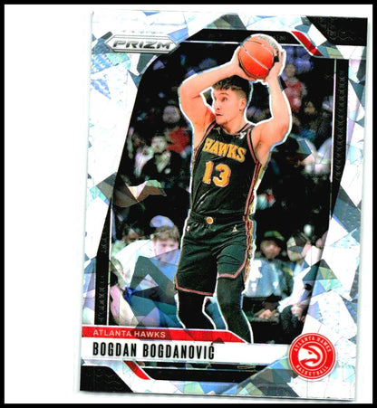 2024-25 Panini Prizm Prizms Ice #105 Bogdan Bogdanovic Atlanta Hawks