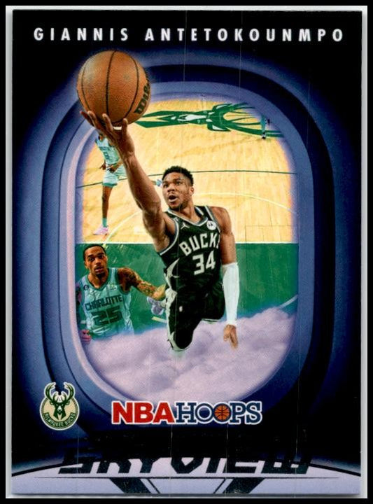 2023-24 Hoops Skyview #16 Giannis Antetokounmpo Milwaukee Bucks