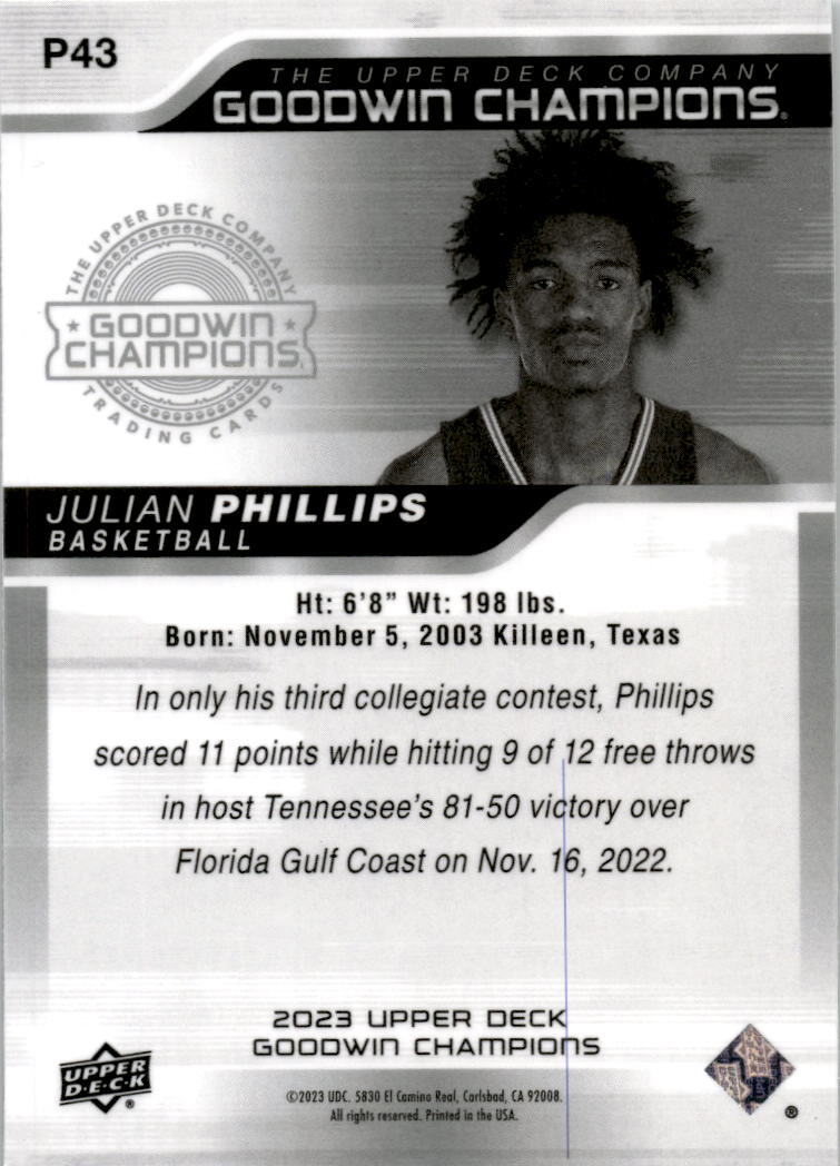 2023 Upper Deck Goodwin Champions #P43 Julian Phillips