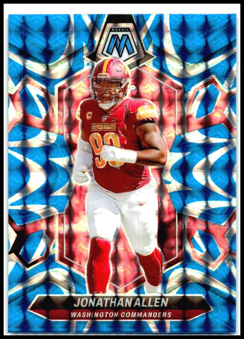 2024 Panini Mosaic Mosaic Reactive Blue #223 Jonathan Allen Washington