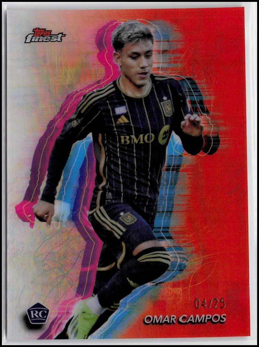 2024 Finest MLS #51 Omar Campos Hologlow Orange Refractor #/25