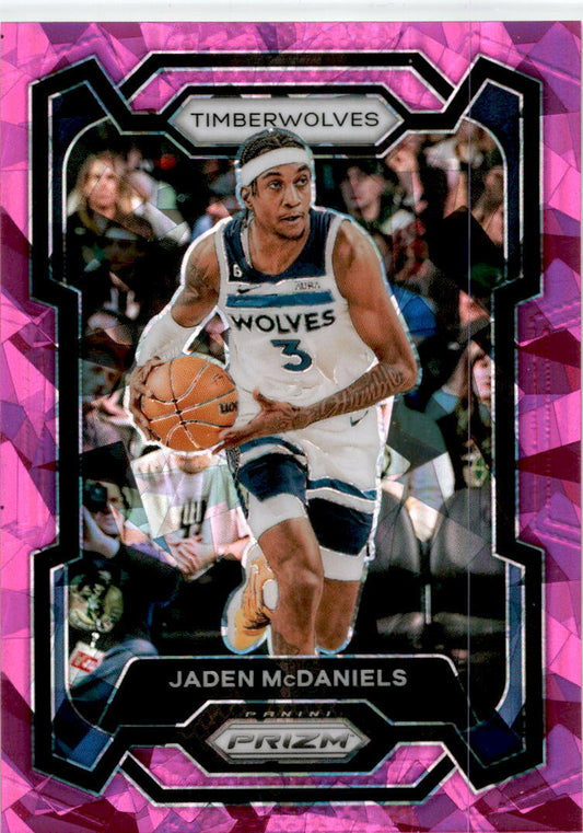 2023-24 Panini Prizm Pink Ice #238 Jaden McDaniels Minnesota Timberwolves
