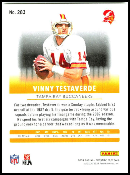 2024 Panini Prestige #283 Vinny Testaverde Tampa Bay Buccaneers