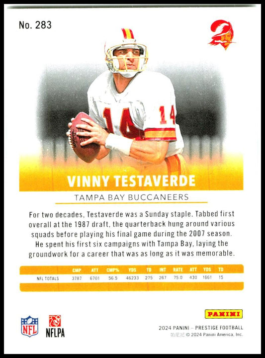 2024 Panini Prestige #283 Vinny Testaverde Tampa Bay Buccaneers