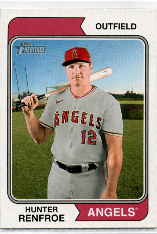 2023 Topps Heritage #269 Hunter Renfroe Los Angeles Angels