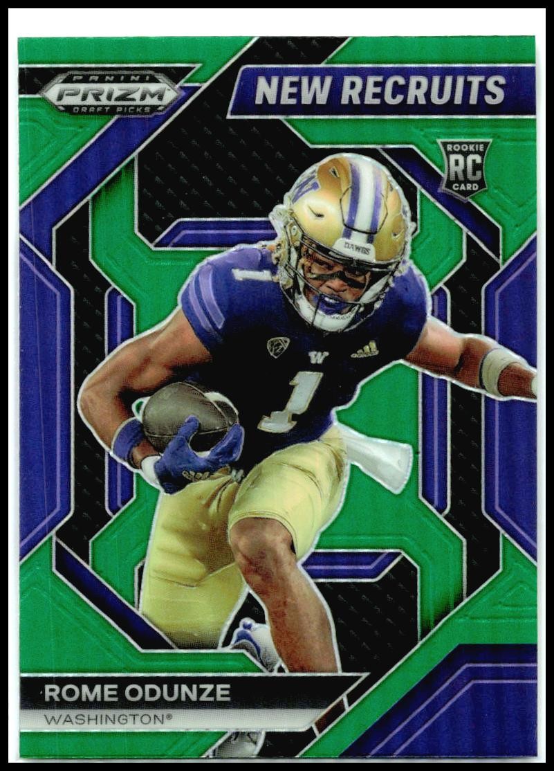 2024 Panini Prizm Draft Picks New Recruits Green #NR-ROE Rome Odunze Bear