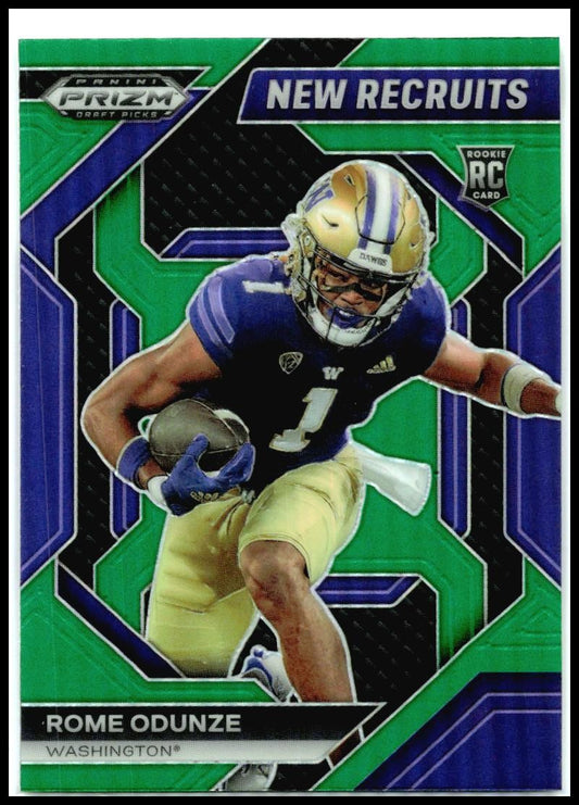 2024 Panini Prizm Draft Picks New Recruits Green #NR-ROE Rome Odunze Bear