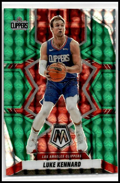 2021-22 Mosaic Green Prizm #121 Luke Kennard Clippers