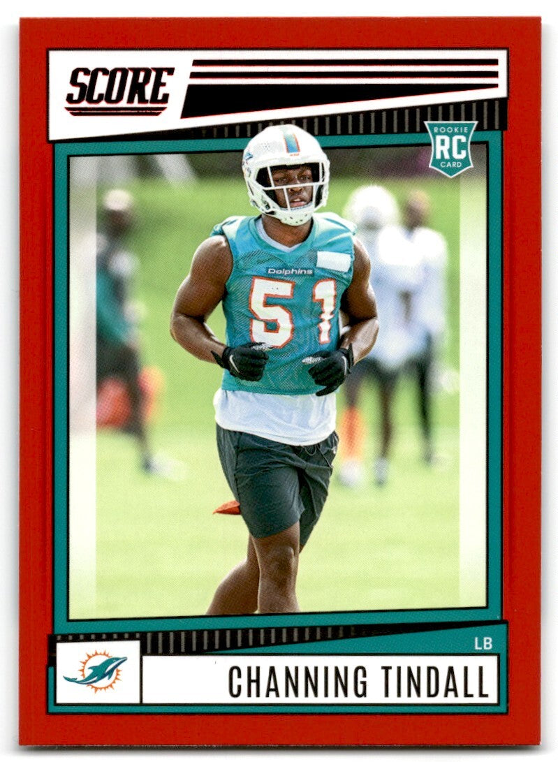 2022 Score Channing Tindall Rookie Miami Dolphins #355