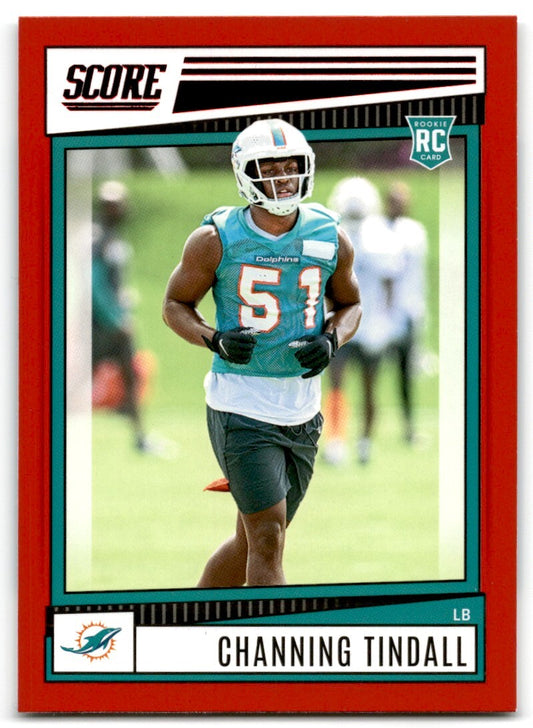2022 Score Channing Tindall Rookie Miami Dolphins #355