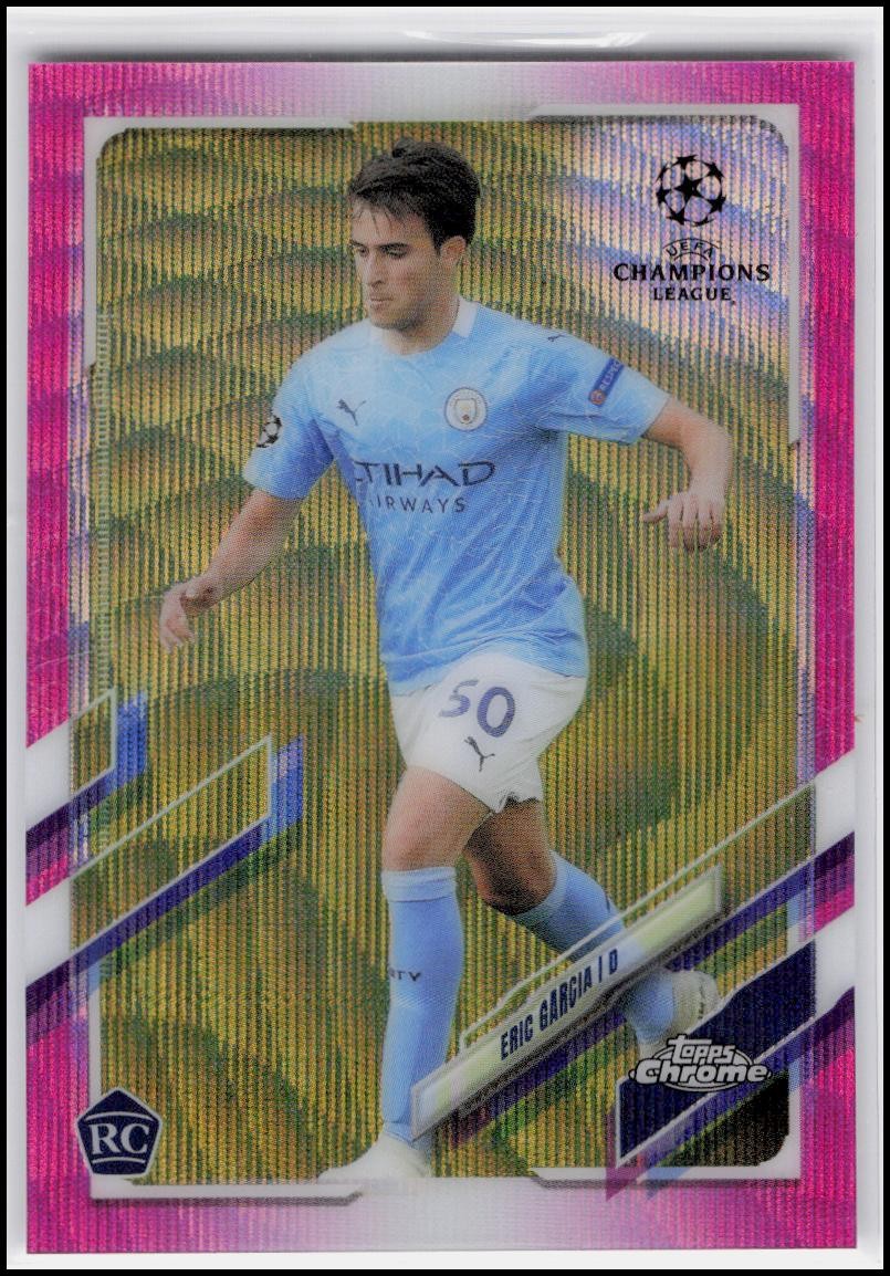 2020-21 Topps Chrome UEFA Champions League #96 Eric Garcia Pink X-Fractor