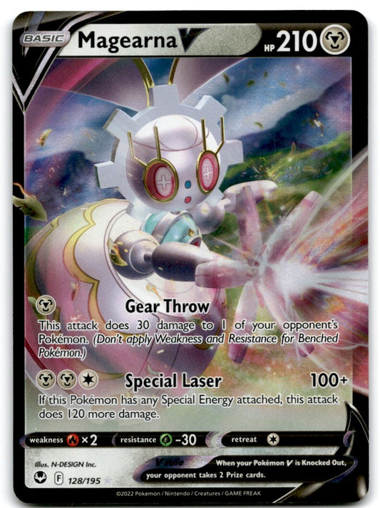2022 Sword & Shield - Silver Tempest Magearna V Basic/Rare Holo V #128