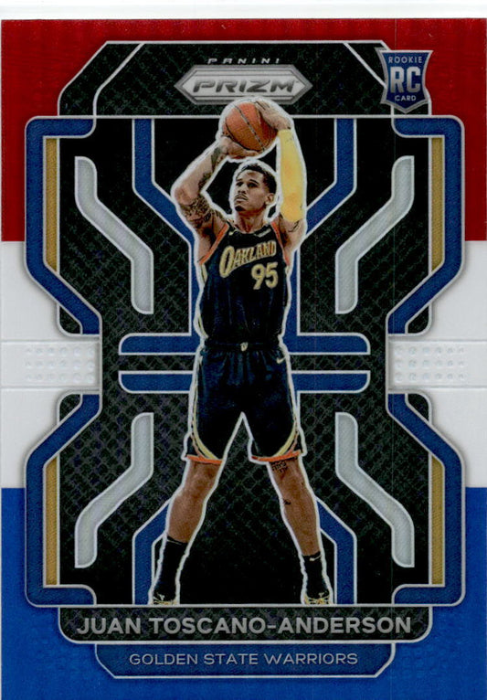 2021-22 Prizm Red White and Blue #295 Juan Toscano-Anderson Rookie Warriors