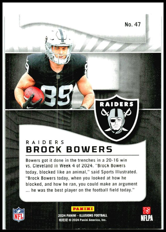 2024 Panini Illusions #47 Brock Bowers Las Vegas Raiders