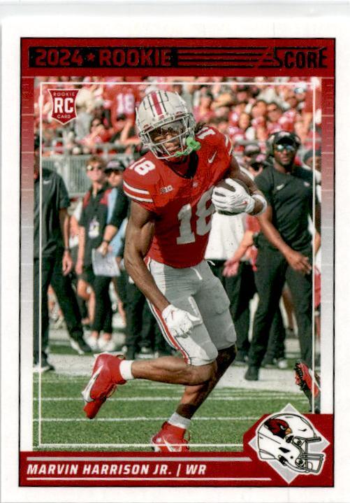 2024 Score Scorecard #305 Marvin Harrison Jr. Rookie Arizona Cardinals