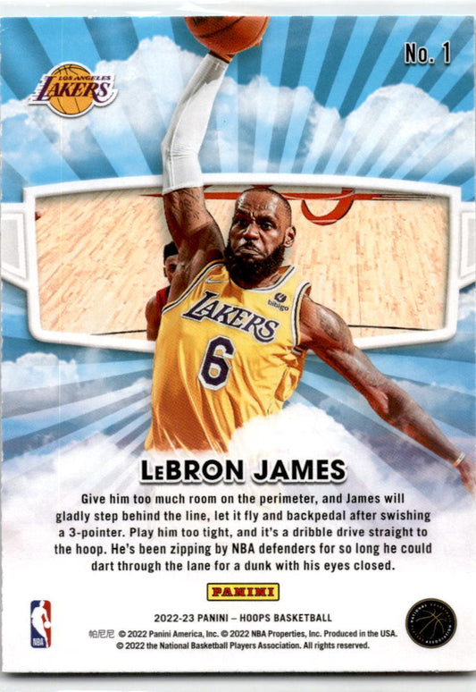 2022-23 Hoops Skyview #1 LeBron James Los Angeles Lakers
