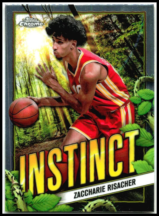 2024-25 Topps Chrome Instinct #INS-26 Zaccharie Risacher Atlanta Hawks