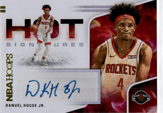 2020-21 Hoops Hot Signatures #HS-DHJ Danuel House Jr. Auto Rockets