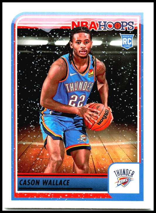 2023-24 Hoops Winter #252 Cason Wallace Rookie Oklahoma City Thunder