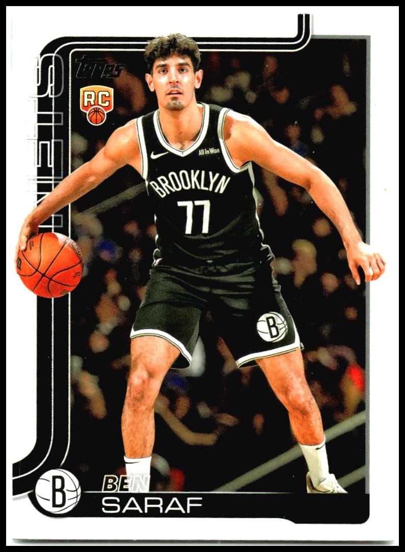 2025-26 Topps #226 Ben Saraf Rookie Brooklyn Nets
