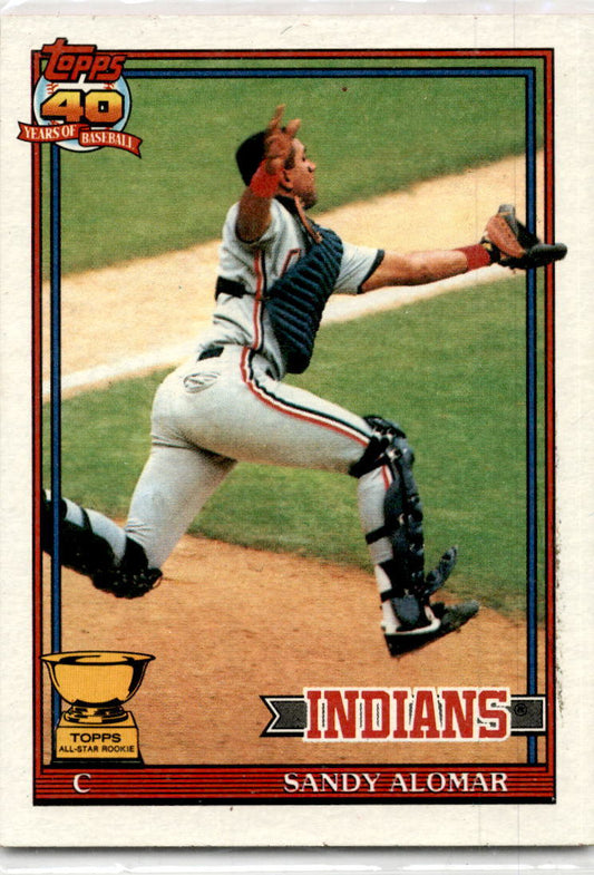 1991 Topps #165 Sandy Alomar Cleveland Indians