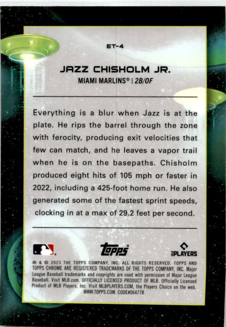 2023 Topps Chrome Cosmic Extraterrestrail Talent! #ET-4 Jazz Chisholm Marlins