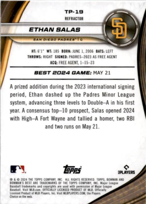 2024 bowman's best Refractor #TP-19 Ethan Salas
