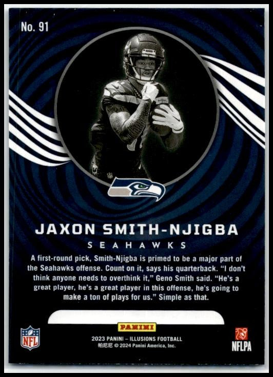2023 Panini Illusions Retail #91 Jaxon Smith-Njigba Rookie Seattle Seahawks