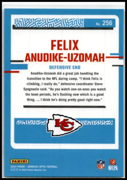 2023 Donruss Optic #256 Felix Anudike-Uzomah Rookie Kansas City Chiefs
