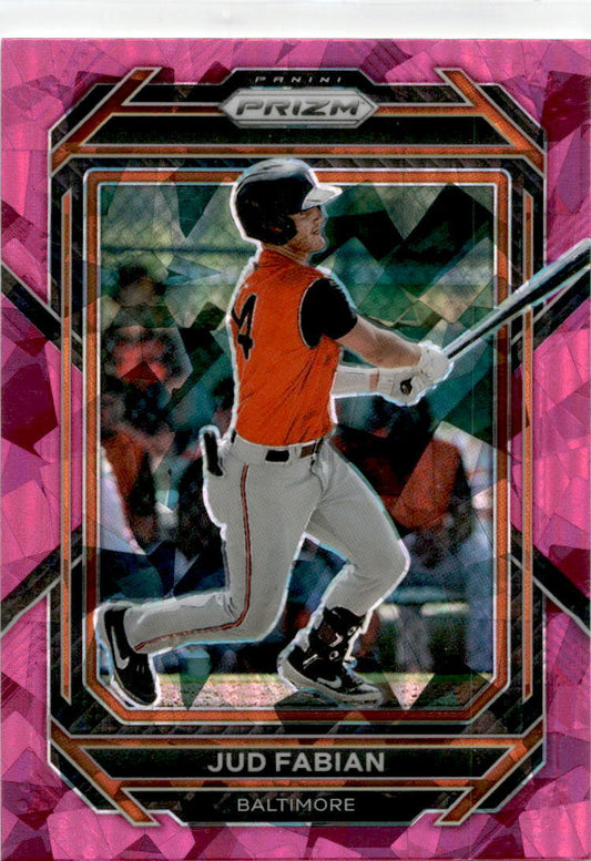 2023 Panini Prizm Pink Ice #165 Jud Fabian Baltimore Orioles