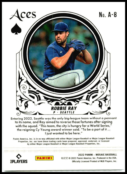 2022 Panini Mosaic Aces #A-8 Robbie Ray Seattle Mariners