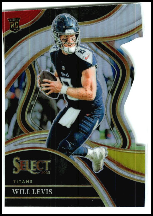 2023 Panini Select Red and Yellow Prizms Die Cuts #206 Will Levis Rookie Titans