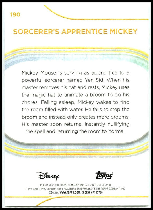 2025 Topps Chrome Disney #190 Sorcerer's Apprentice Mickey