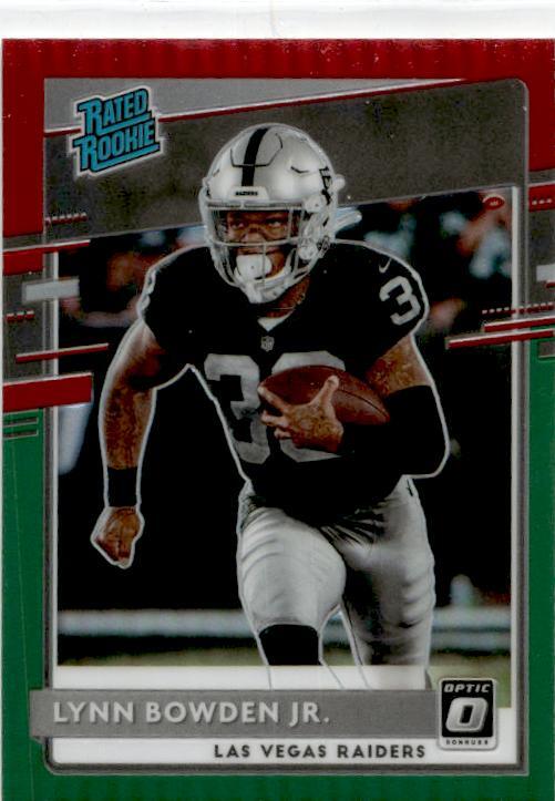 2020 Donruss Optic Red and Green #P-332 Lynn Bowden Jr. Las Vegas Raiders