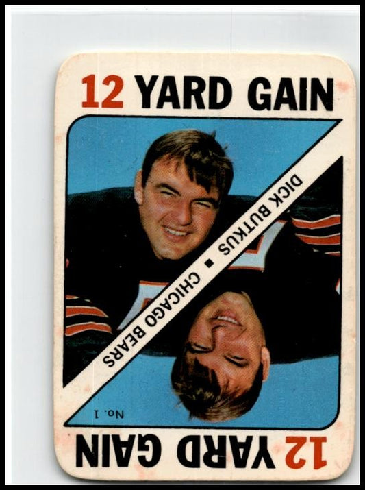 1971 Topps Game Inserts #1 Dick Butkus Chicago Bears