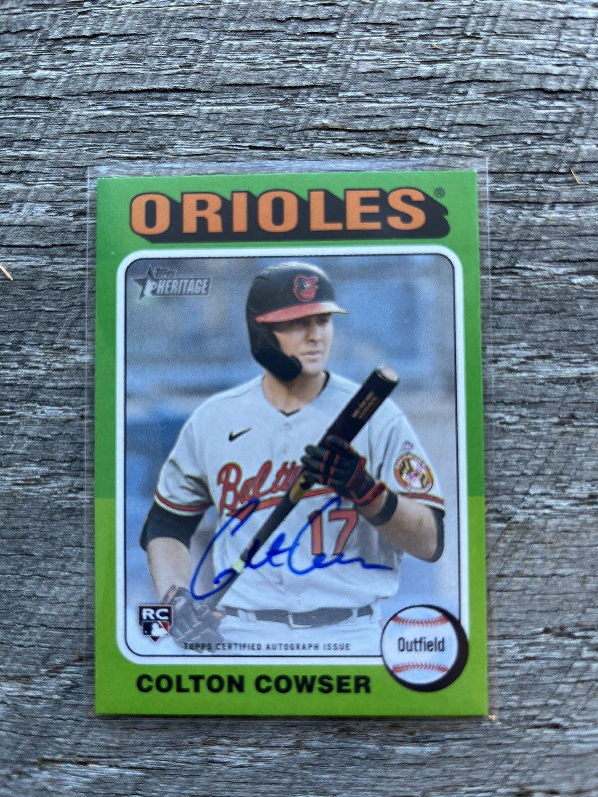 2024 Topps Heritage #ROA-CC  Colton Cowser RC Auto Baltimore Orioles