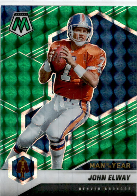 2021 Panini Mosaic Prizm Green #279 John Elway Denver Broncos