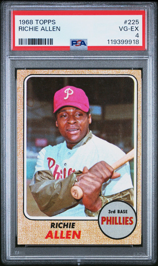 1968 Topps #225 Richie Allen Philadelphia Phillies PSA 4