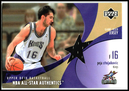 2002-03 Upper Deck NBA All-Star Authentics: Jerseys #PS-AJ Peja Stojakovic Kings